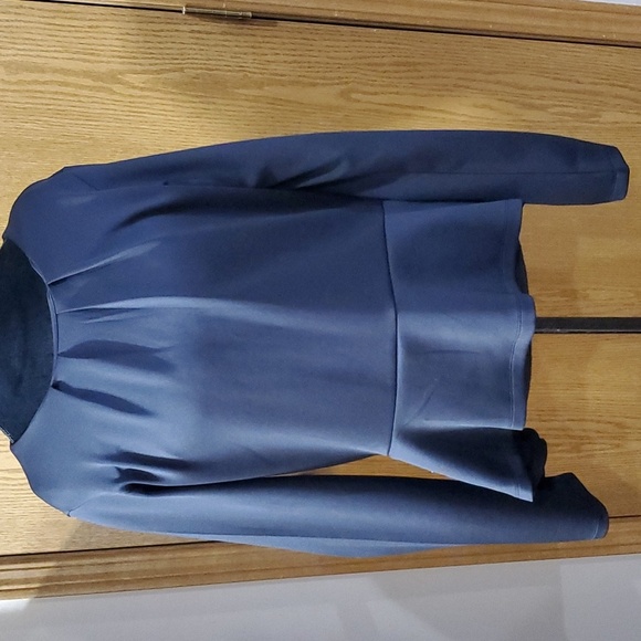 Betabrand pleated flare long sleeve top comfortable stretch - Picture 1 of 7